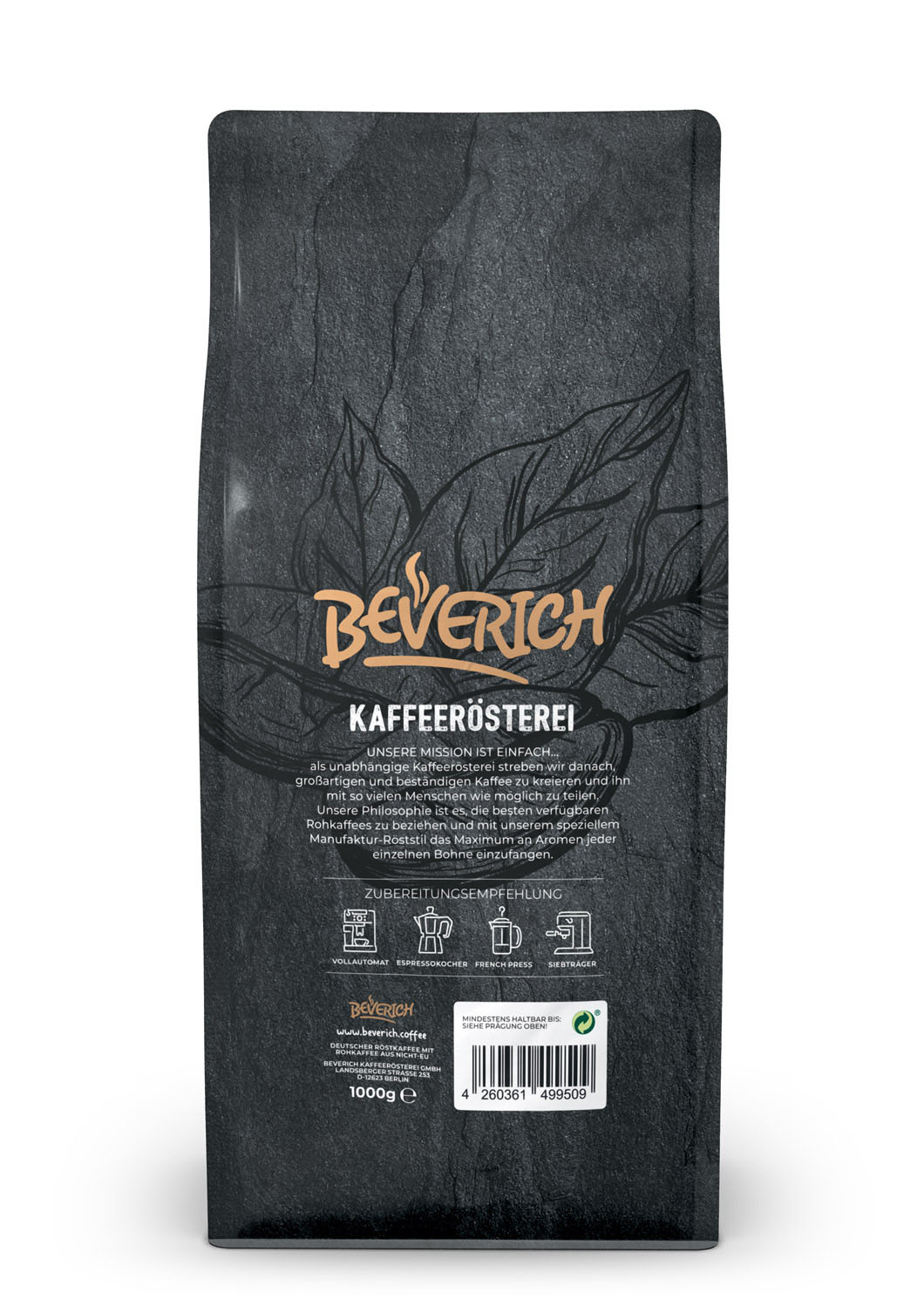 Premium - 100% Arabica (1 kg) Ganze Bohne